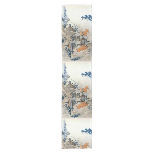 Japanischer Kunsttabellenläufer Kurzer Tischläufer (Vorderseite)