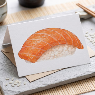 Japanischer Lachs Sushi Nigiri Foodie Karte