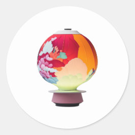 Japanischer Lampen Runder Aufkleber