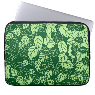 Japanischer Leaf Print, Emerald und Lime Green Laptopschutzhülle
