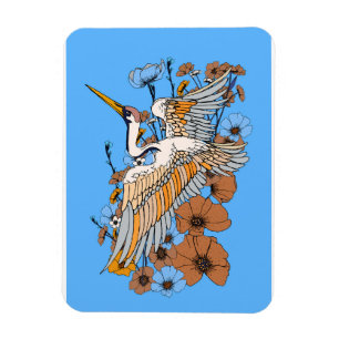 Japanischer Manga-Kranichvogel Magnet
