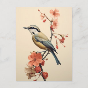 Japanischer Morgen Vogel Postkarte