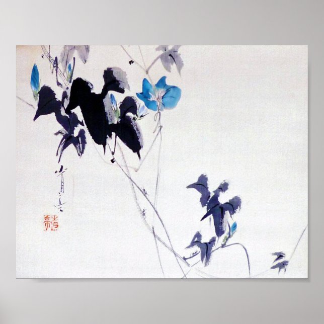 japanischer Morning Glory, Watanabe Seitei Poster (Vorne)