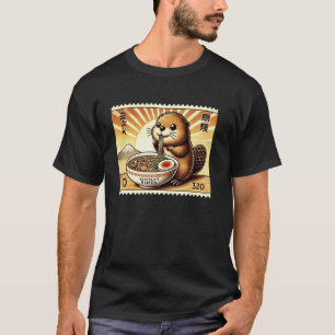 Japanischer Mt. Fuji Sonnenuntergang Briefmarke Ba T-Shirt