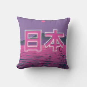 Japanischer Neon Kissen