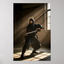 Japanischer Ninja-Shadow-Warrior Poster