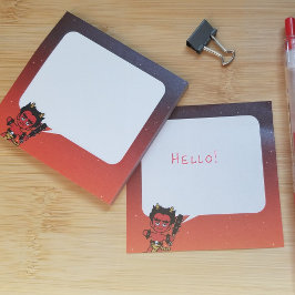 Japanischer Oger Yokai: Rote Oni-Sprechblase Post-it Klebezettel