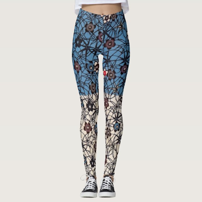 Japanischer Okinawan Dye (Bingata) Leggings (Vorderseite)