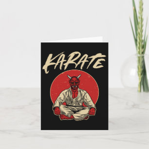 Japanischer Oni-Dämon - Karate-Geschenk Karte