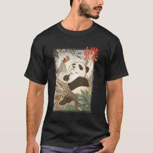 Japanischer Panda Bär Japan Butterfly Animal Natur T-Shirt