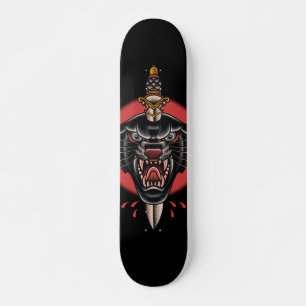 Japanischer Panther & Sword Wild Jungle Animal Roa Skateboard