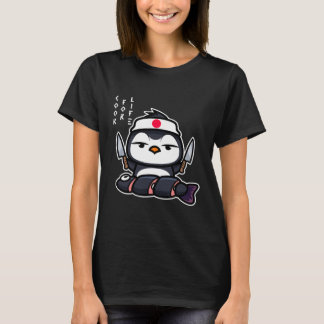 Japanischer Pinguin Koch asiatisches Essen Funny T-Shirt