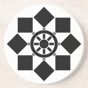 Japanischer Pinwheel Sandstein Untersetzer