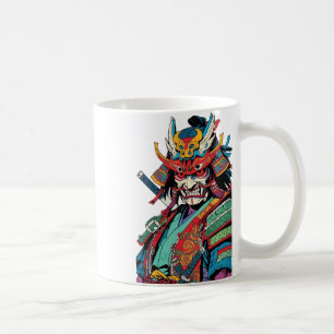 Japanischer Pop-Art-Samurai Kaffeetasse