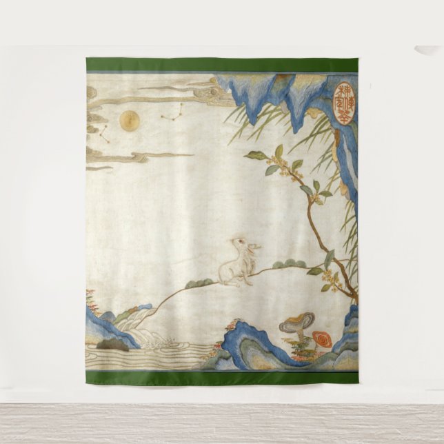 JAPANISCHER RABBIT BEZÜGLICH DER MUNDGEFÄLLE WANDTEPPICH (Vorderseite)