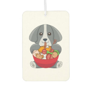 Japanischer Ramen Noodle Dog Lover Tierhundezüchte Autolufterfrischer