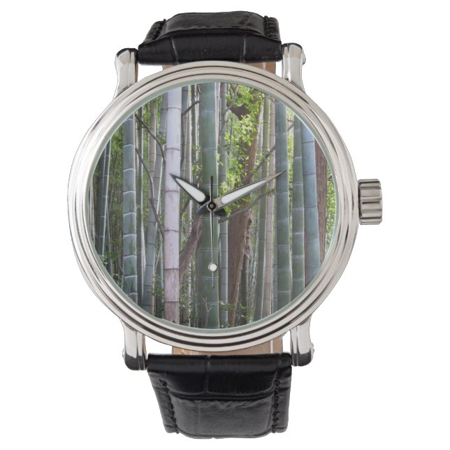 Japanischer Riesenwald, Sagano, Kyoto, Japan Armbanduhr (Vorderseite)