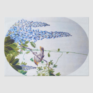 Japanischer Robin in Wisteria, Watanabe Seitei Seidenpapier