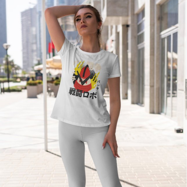 Japanischer Roboter mit Feuer T-Shirt (Von Creator hochgeladen)