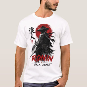Japanischer Ronin-Samurai-Krieger – Alleine wandel T-Shirt