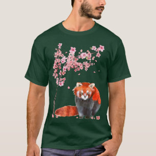 Japanischer Roter Panda Kirschblütenblüte Sakura T T-Shirt