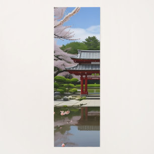 Japanischer Sakura Cherry Blossom Garden Shrine Po Yogamatte