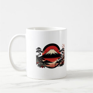 Japanischer Sakura Garden Cherry Blossom Mount Fuj Kaffeetasse