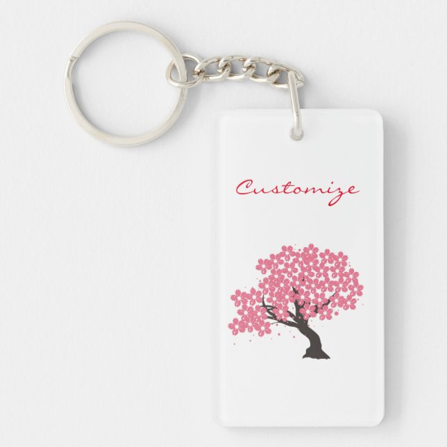 Japanischer Sakura-Kirschblüten Thunder_Cove Schlüsselanhänger (Vorderseite)