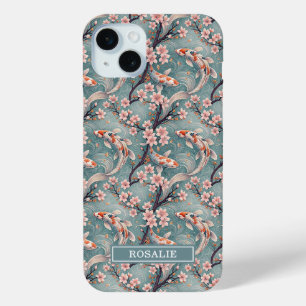 Japanischer Sakura-Koi-Fisch-Print Monogramm Case-Mate iPhone Hülle