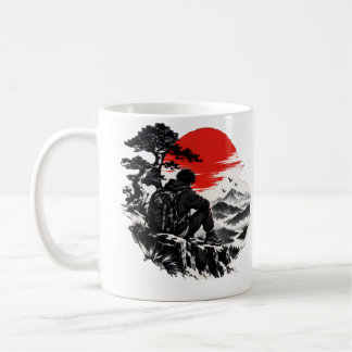 Japanischer Samurai Aufgehende Sonne Kaffeetasse |