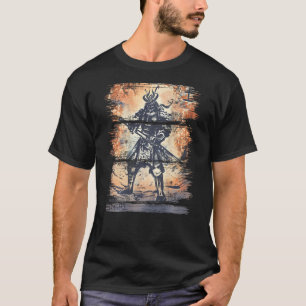 Japanischer Samurai Bushido Krieger Katana Schwert T-Shirt