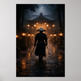 Japanischer Samurai - Dunkles Thema Poster
