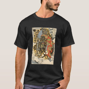 Japanischer Samurai-General kämpft gegen Tiger Arb T-Shirt