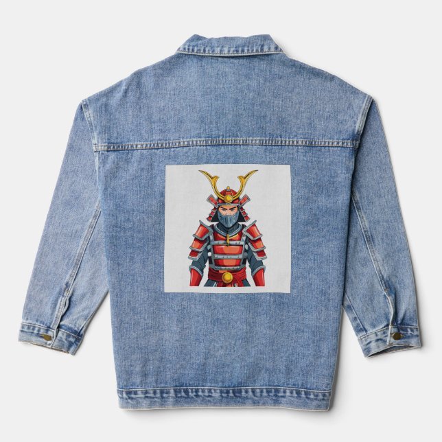 Japanischer Samurai Jeansjacke (Rückseite)