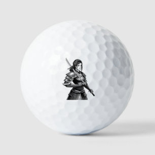 Japanischer Samurai-Krieger - Frau Golfball