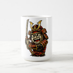 Japanischer Samurai-Krieger Rote Rüstung Cartoon-K Kaffeetasse