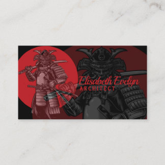 japanischer Samurai-Krieger Visitenkarte