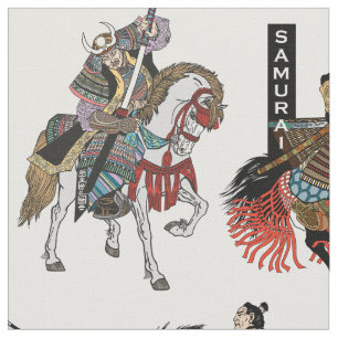 Japanischer Samurai-Pferdestoff Stoff