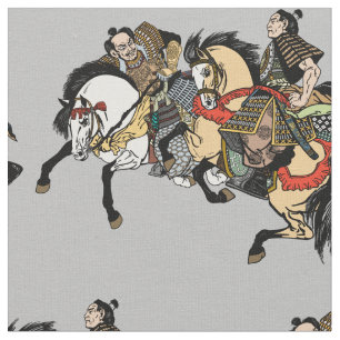 Japanischer Samurai-Pferdestoff Stoff