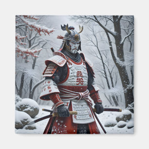 Japanischer Samurai-Viereckmagnet Magnet