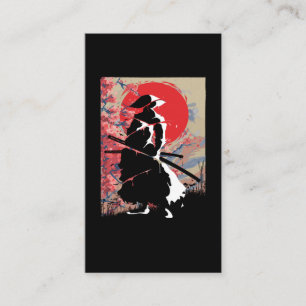 Japanischer Samurai Warrior Japan Bushido Schworsm Visitenkarte