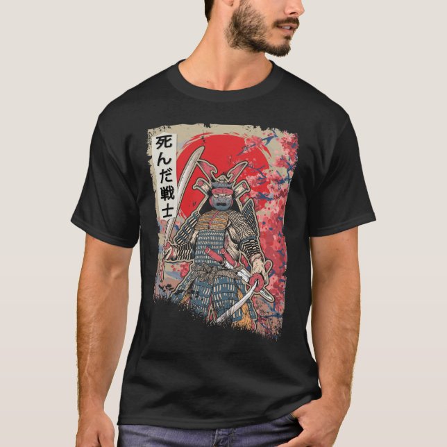 Japanischer Samurai Warrior Japan Dead Swordsman T-Shirt (Vorderseite)