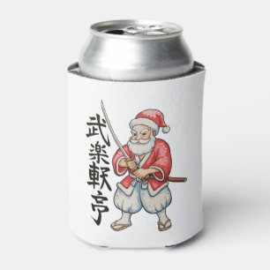 Japanischer Santa Samurai Weihnachten Xmas Feierta Dosenkühler