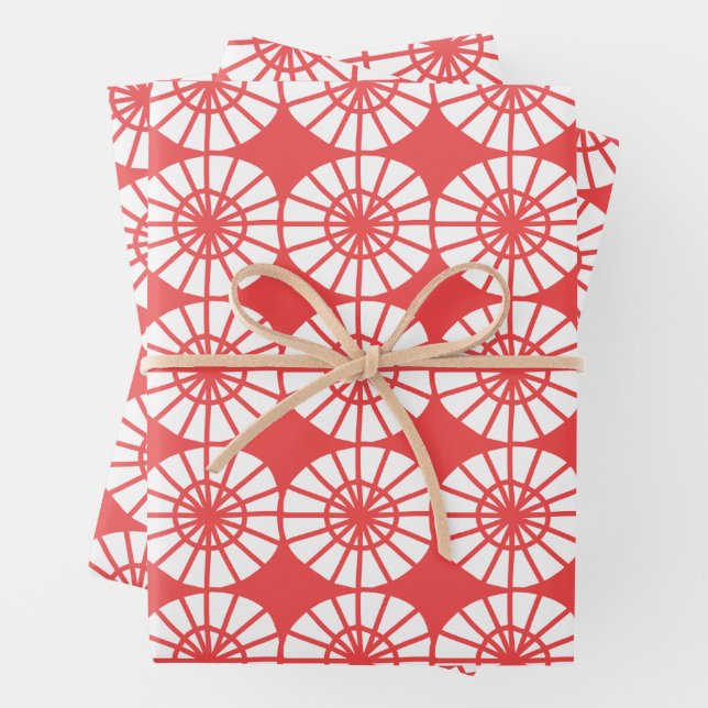 Japanischer Schirm Geschenkpapier Set (Beispiel)