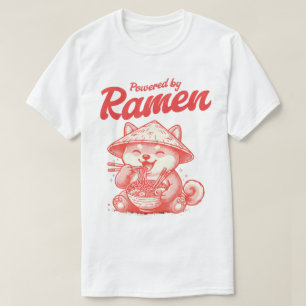 Japanischer Shiba Inu Hund isst Ramen Nudelschüsse T-Shirt