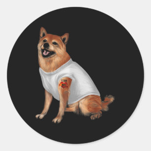 Japanischer Shiba Inu Tattoo Dog Lover Hausbesitze Runder Aufkleber