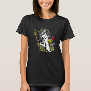 Japanischer Skelett-Samurai-Geisha T-Shirt