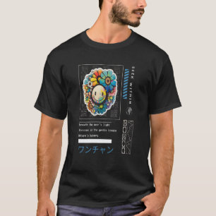 Japanischer Slang Kidcore-Ästhetik-Blume T-Shirt