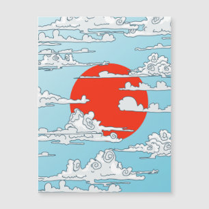 Japanischer Sonnenmagnet Magnetkarte
