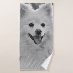 Japanischer Spitz Badehandtuch